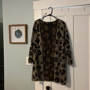 Fortune and Ivy XS cheetah print open cardigan